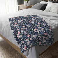 Petals of Bliss Reversible Velveteen Minky Blanket