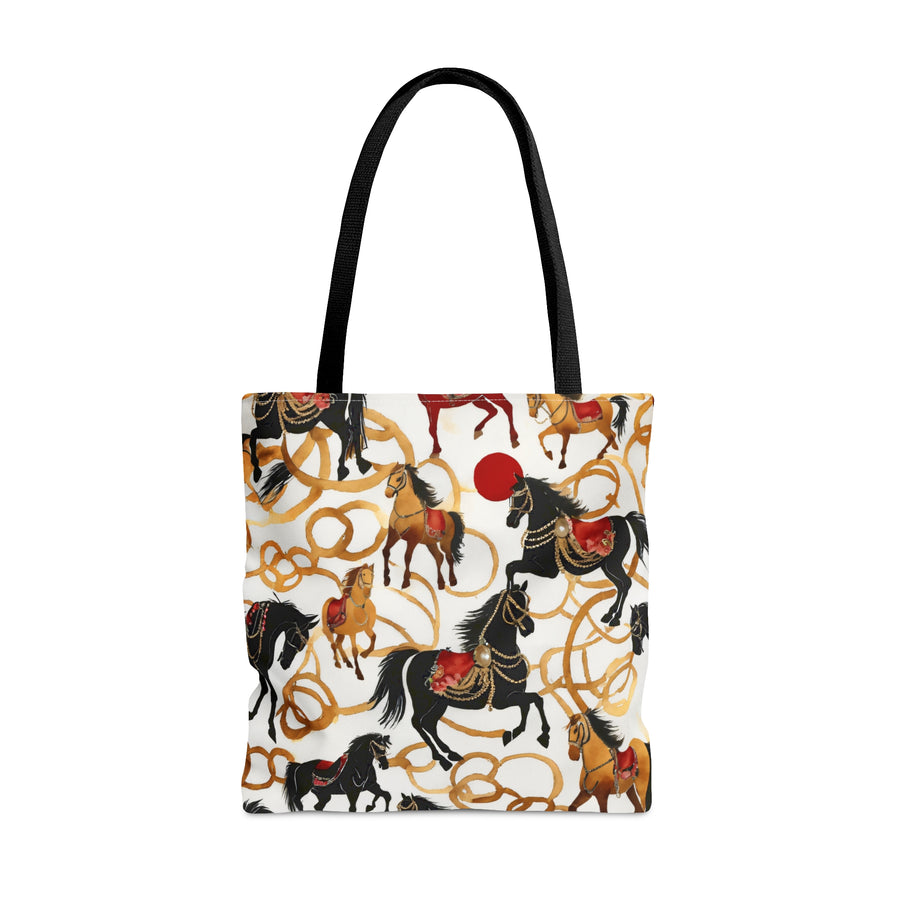 Equine Chainlink Elegance Luxury Shopping Tote Bag