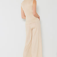 Marina West Swim Pleated Wide-Leg Pants with Side Pleat Detail