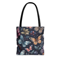 Midnight Butterflies Shopping Tote Bag