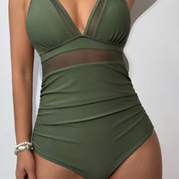 V-Neck One-Piece Swimwear