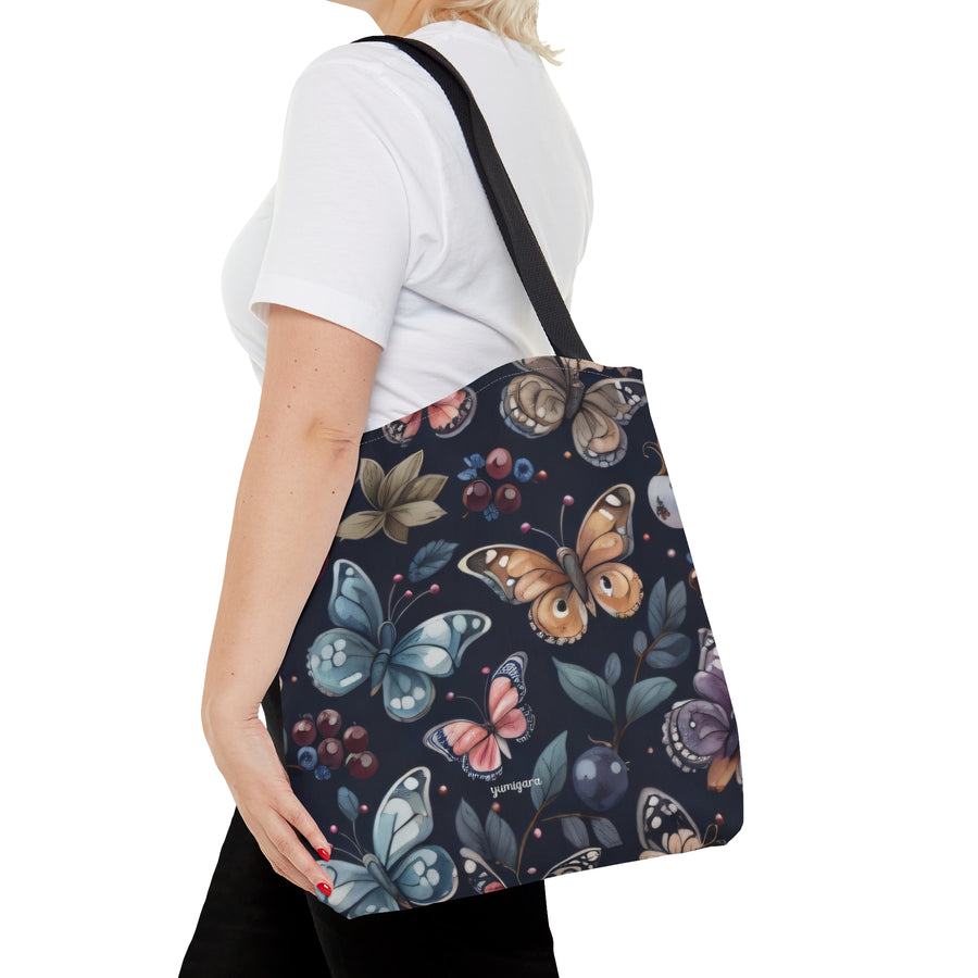 Midnight Butterflies Shopping Tote Bag