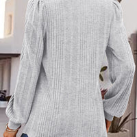 Square Neck Long Sleeve Top