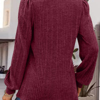 Square Neck Long Sleeve Top