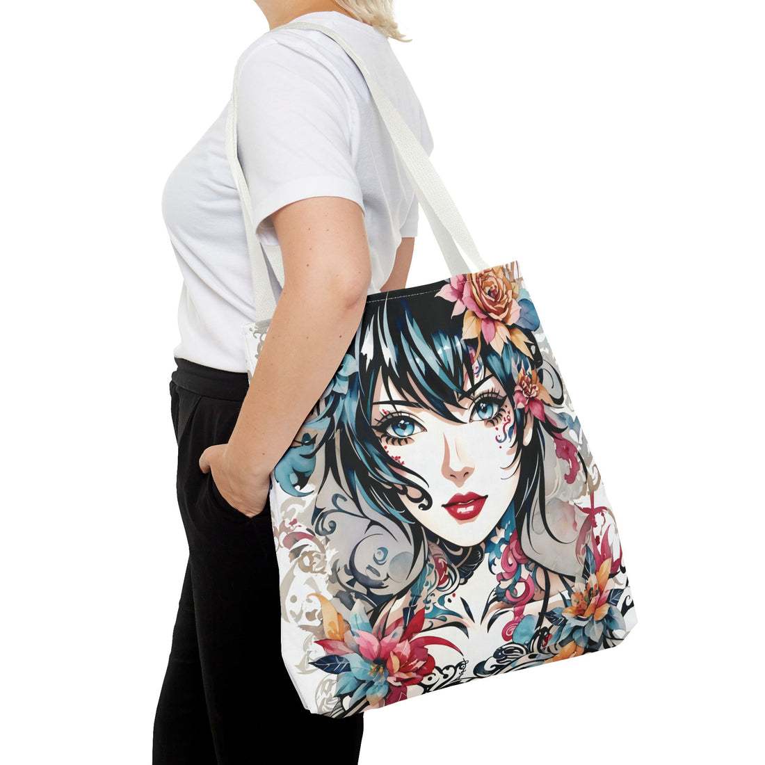 Pixie Cut Lady Tote Bag (AOP)