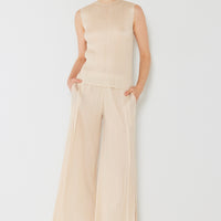 Marina West Swim Pleated Wide-Leg Pants with Side Pleat Detail