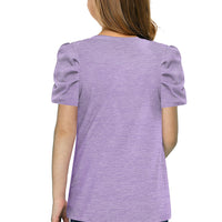 Round Neck Puff Sleeve T-Shirt