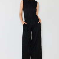 Marina West Swim Pleated Wide-Leg Pants with Side Pleat Detail