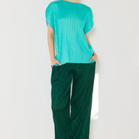 Marina West Swim Pleated Elastic-Waist Straight Pants