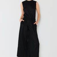 Marina West Swim Pleated Wide-Leg Pants with Side Pleat Detail