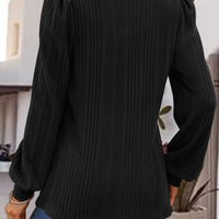 Square Neck Long Sleeve Top