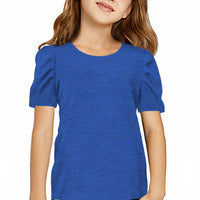 Round Neck Puff Sleeve T-Shirt