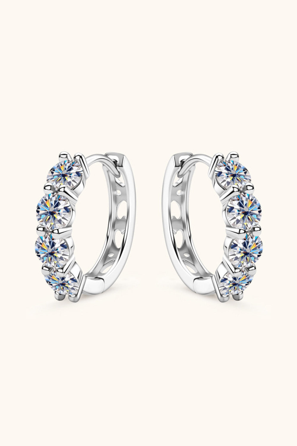 Wrapped In Your Embrace 2.4 Carat Moissanite Huggie Earrings