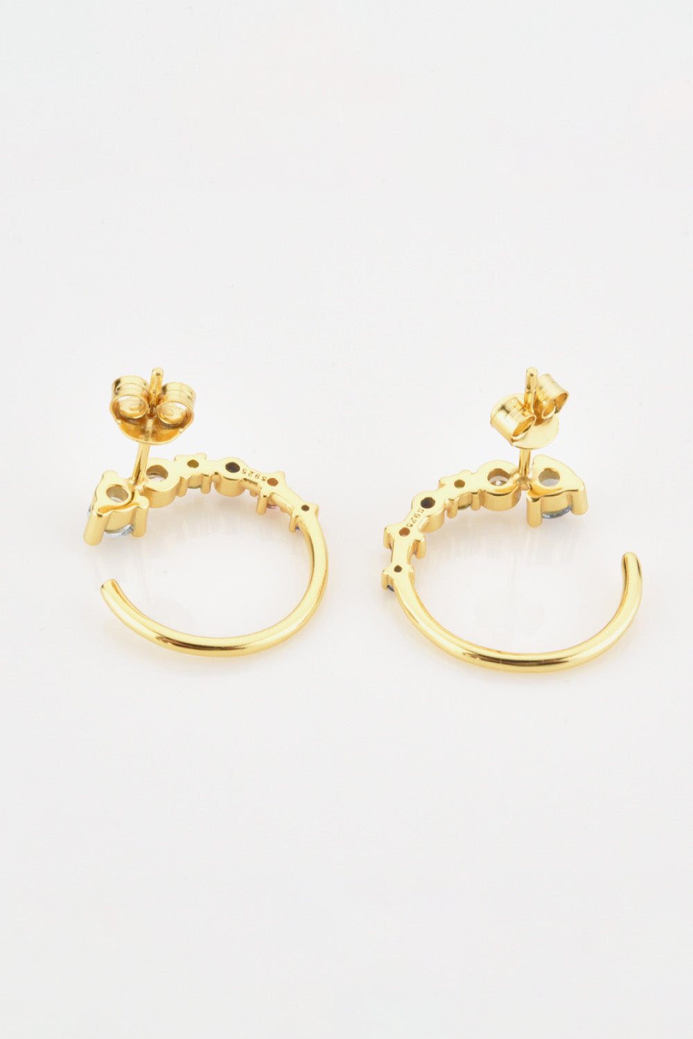 Ocean Princess 18K Gold-Plated 925 Sterling Silver C-Hoop Earrings