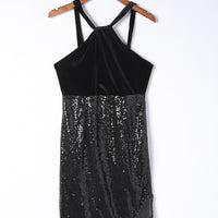 Sequin Fringe Detail Sleeveless Dress