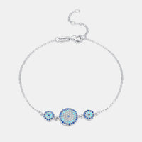 Evelia 925 Sterling Silver Artificial Turquoise Bracelet