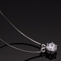 Hexa 925 Sterling Silver 1 Carat Moissanite Pendant Necklace