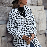 Houndstooth Button Down Jacket