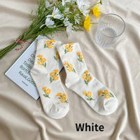 One Pair of Botanical Garden Floral Socks