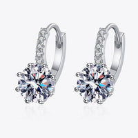 Silver Sunshine 4 Carat Moissanite 925 Sterling Silver Earrings