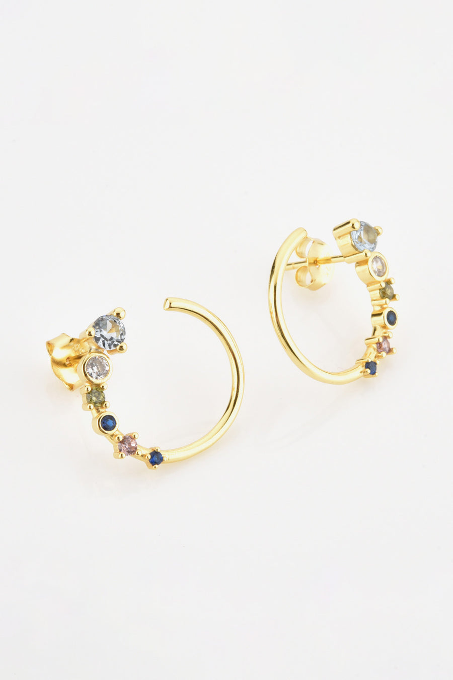 Ocean Princess 18K Gold-Plated 925 Sterling Silver C-Hoop Earrings