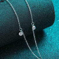 Moissanite Rhodium-Plated Necklace