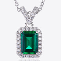 Regal Appeal 1.25 Carat Lab-Grown Emerald Pendant Necklace